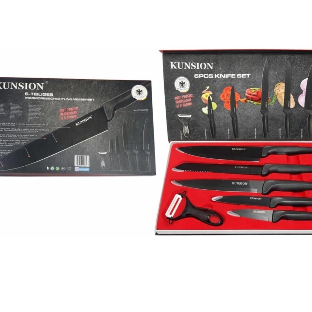 Kunsion Knife Set New In Box   6 PCS